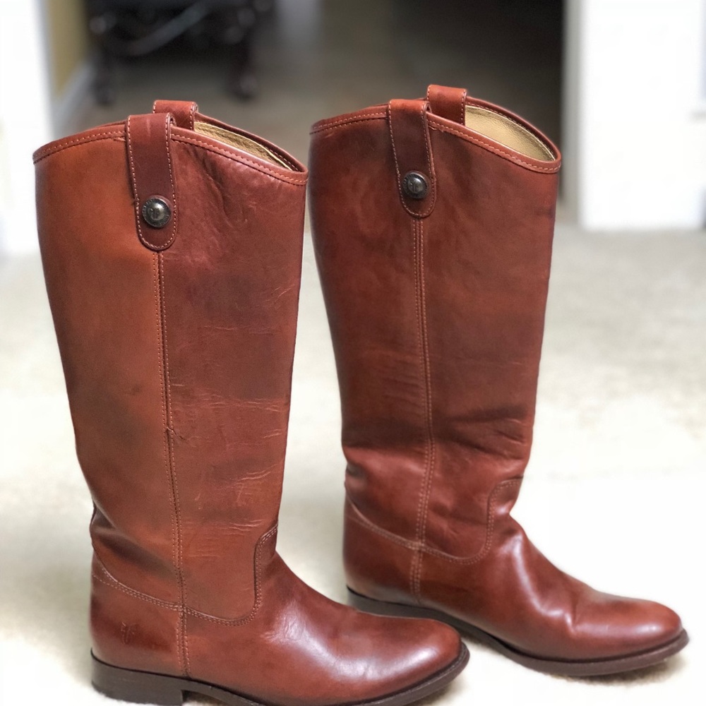 Frye Melissa button boots in cognac size 7.5 - Picture 2 of 7